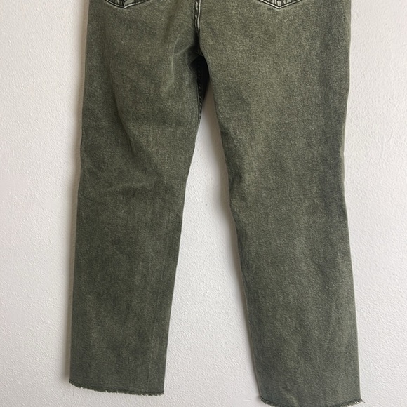 Cleo + Wolf high rise ankle straight jeans Olive green 30” x 27” - Picture 7 of 9